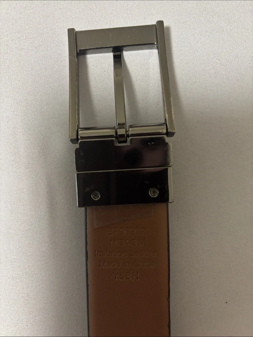 Men's Black and Brown Reversible Leather Belt with Gunmetal Buckle
